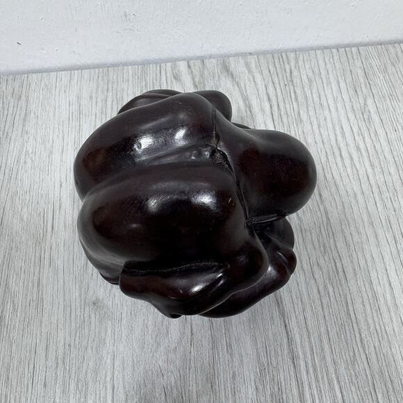 Carved Wooden Small Weeping Buddha Sculptures 3" Tall Figure Statue - Picture 6 of 7